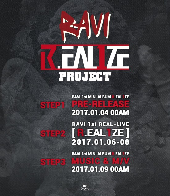 Ravi《R.EAL1ZE PROJECT》行程表 (來源:Jellyfish Entertainment)