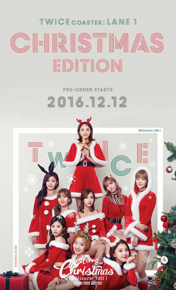 TWICE《TWICEcoaster : LANE1》聖誕版預購海報(來源：TWICE@Facebook)