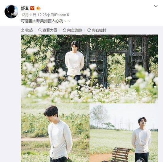 舒淇微博截圖