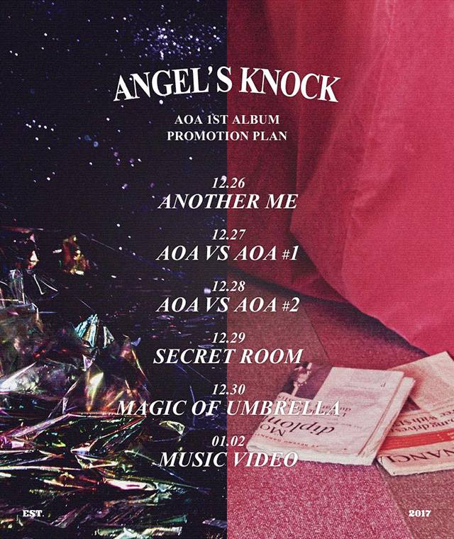 AOA《Angel”s Knock》行程表(來源：AOA@Facebook)