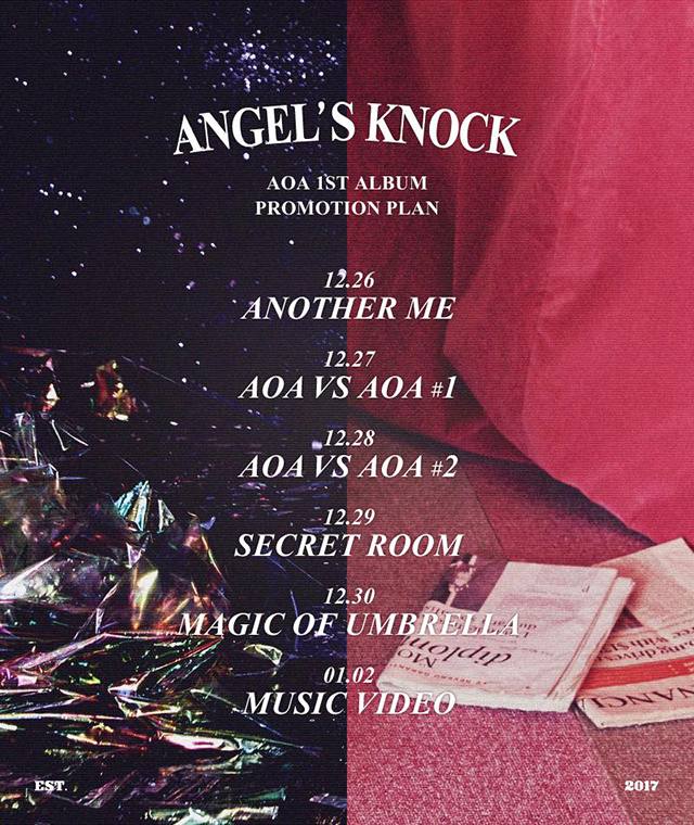 AOA《Angel&rdquo;s Knock》行程表(來源：AOA@Facebook)
