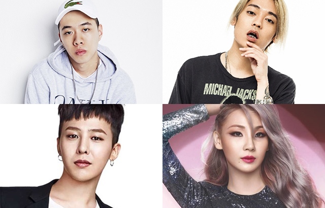 (縮圖)BewhY、G-Dragon、CL、Okasian(來源：NAVER MUSIC、Moonshot、CL@Instagr