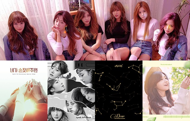 A Pink 2016年專輯作品(來源：A Pink@Facebook、Genie)