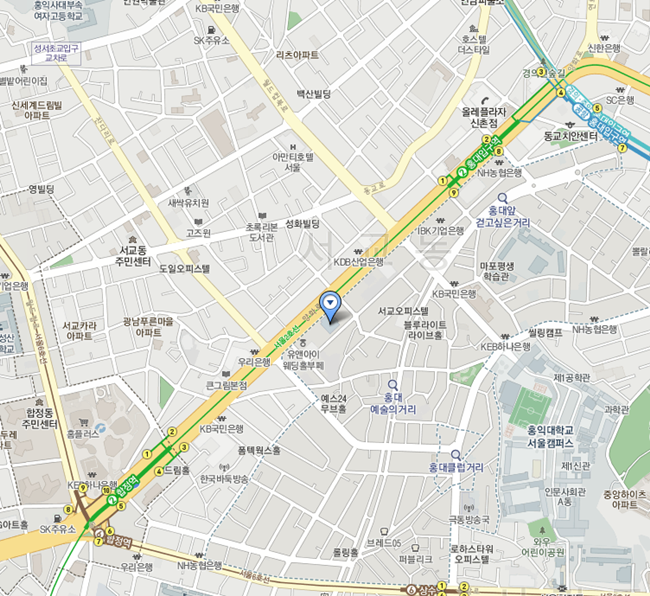 Marigold Hotel 弘大店地圖