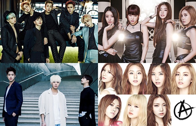 BEAST、Secret、MBLAQ、After School(來源：各藝人經紀公司)
