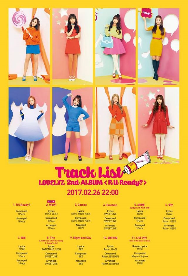 Lovelyz《R U Ready？》曲目表