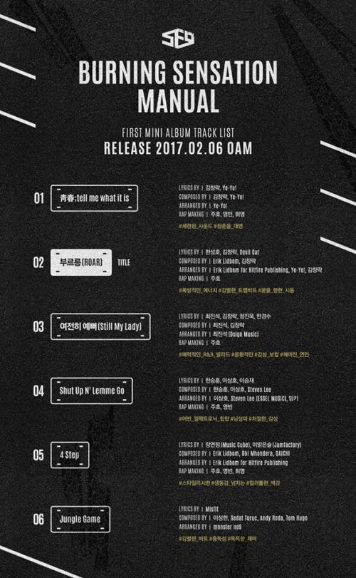 SF9《Burning Sensation》曲目表