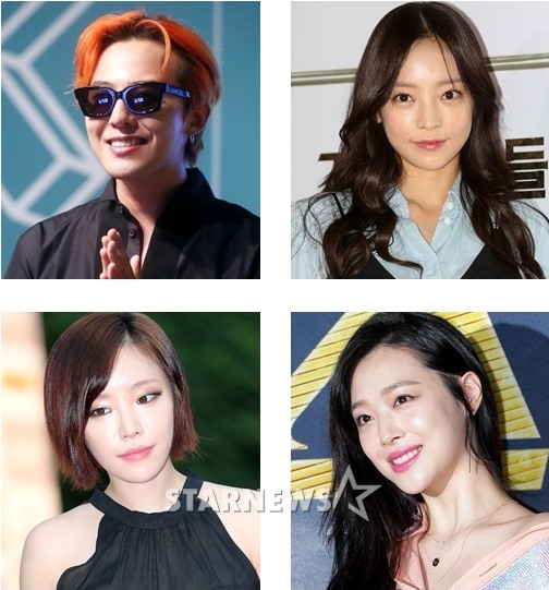 G-Dragon、具荷拉、佳人、Sulli