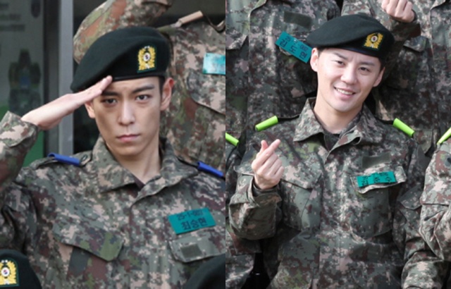 T.O.P、金俊秀訓練所照片(來源：論山陸軍訓練所官方網站)