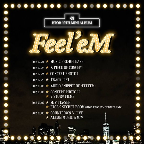 BTOB《Feel”eM》回歸行程表