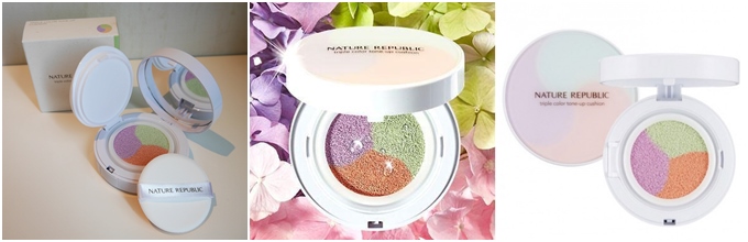 Nature Republic Triple Color Tone-Up Cushion