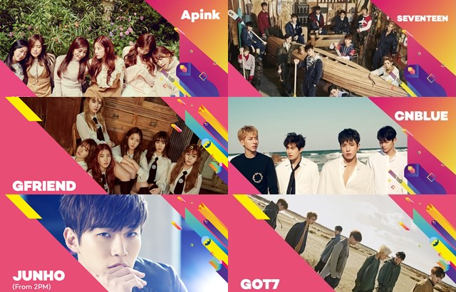 《KCON Japan 2017》出演名單 (縮圖，來源：KCON Japan 官方網站)