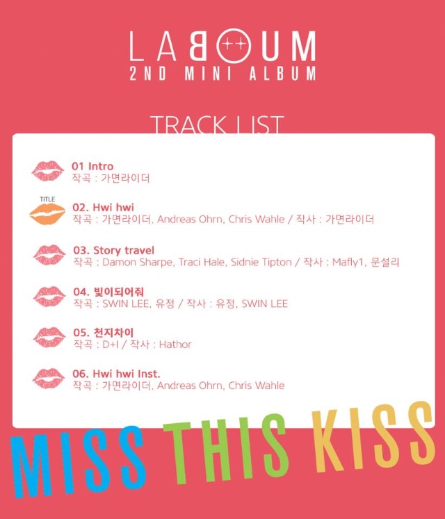 LABOUM 迷你二輯《MISS THIS KISS》曲目表