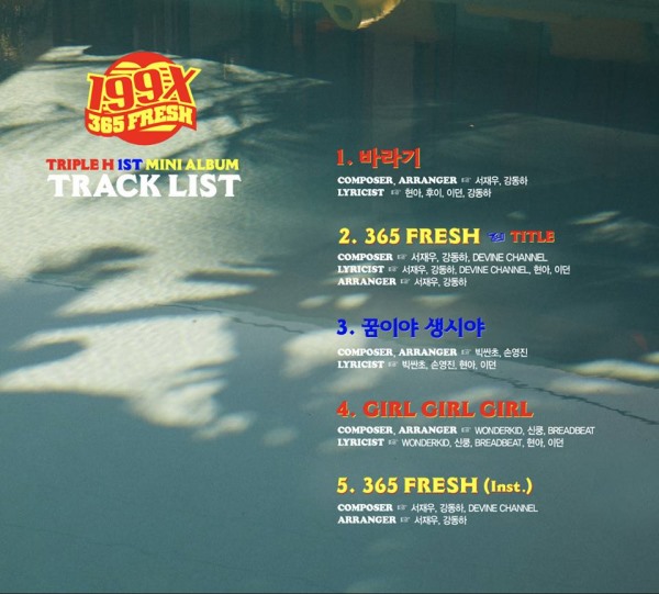 Triple H《199X》曲目表