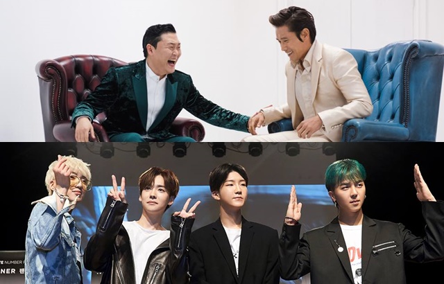PSY、WINNER (縮圖，來源：藝人官方 Facebook)