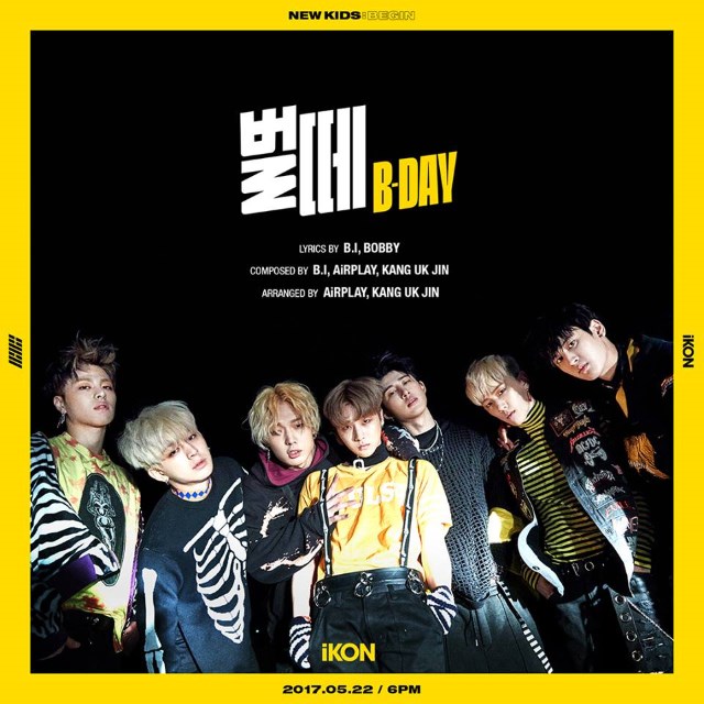 iKON 主打歌《B-DAY》海報
