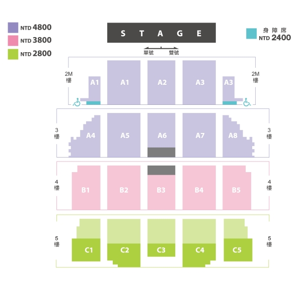 GFRIEND 台灣演唱會加開座位圖 (來源:亞士傳媒)