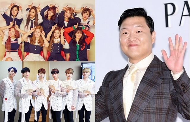 TWICE、VIXX、PSY(來源：TWICE@Facebook、NAVER Star Cast、news1)