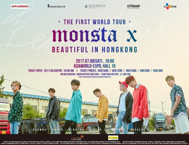 MONSTA X 香港演唱會海報 (來源：Opus Two Entertainment Ltd)