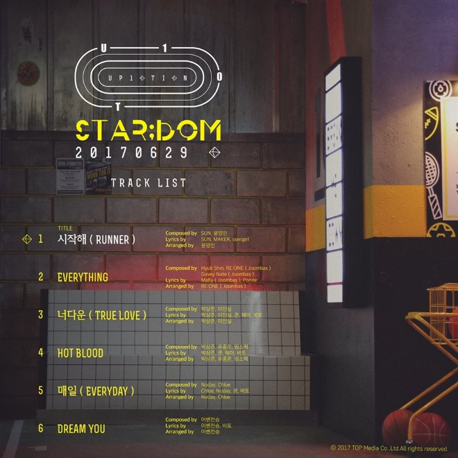 UP10TION《STAR;DOM》曲目表 