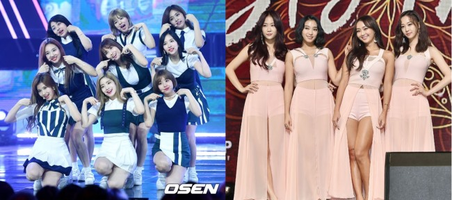 TWICE、SISTAR