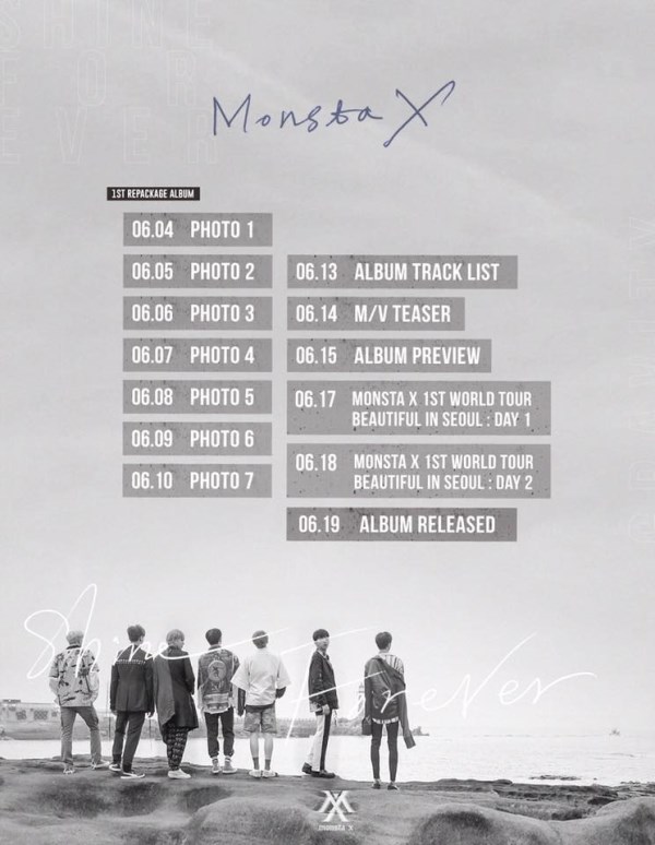 MONSTA X《SHINE FOREVER》回歸行程表