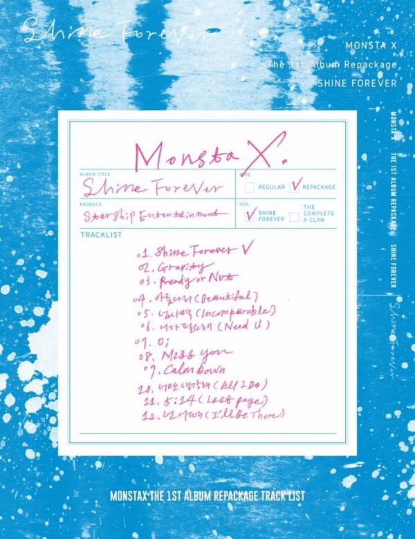 MONSTA X《SHINE FOREVER》曲目表