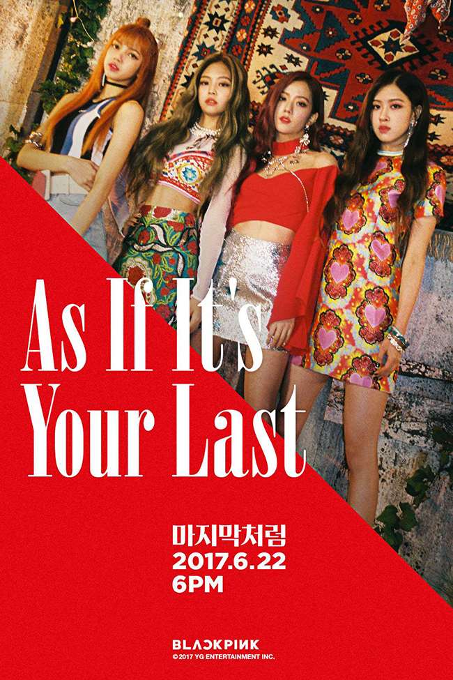 BLACKPINK《As If It&rdquo;s Your Last》海報(來源：BLACKPINK@Facebook)