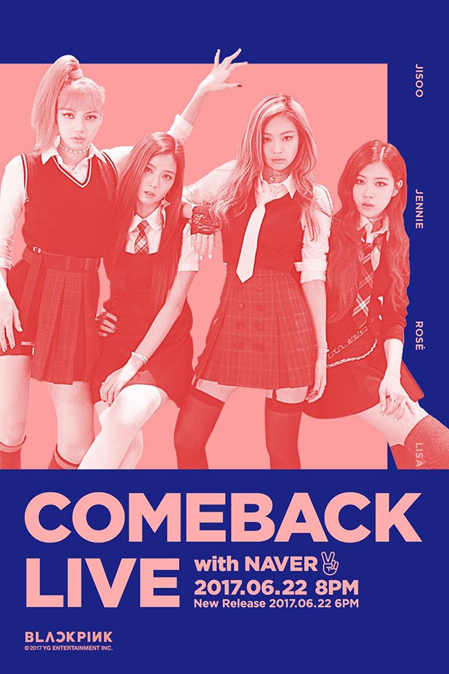BLACKPINK 直播節目預告海報(來源：BLACKPINK@Facebook)