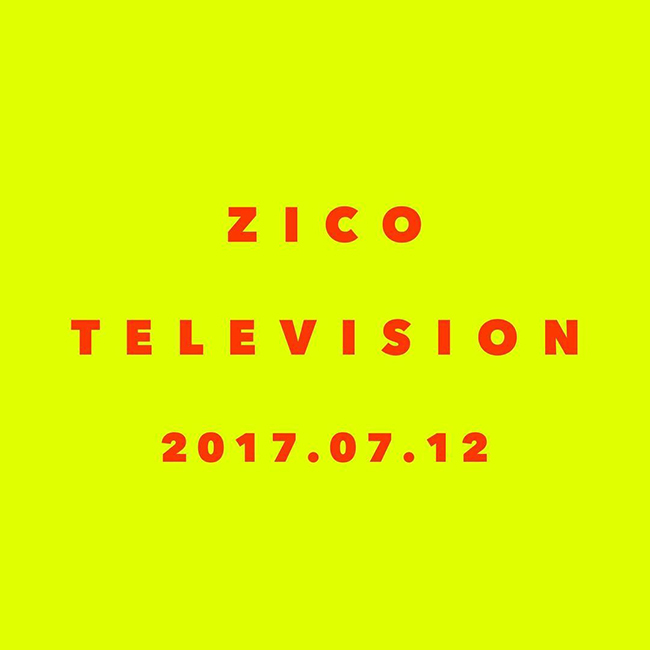 ZICO《Television》預告照(來源：ZICO@Instagram)