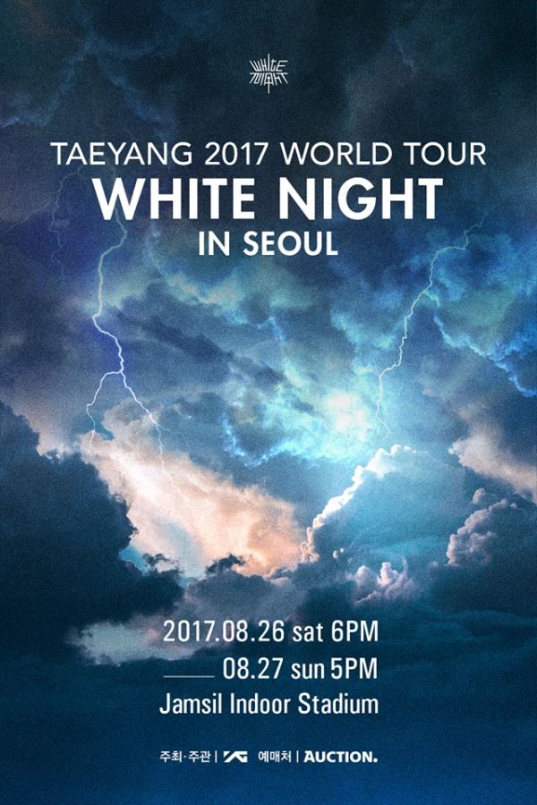 太陽《WHITE NIGHT》首爾演唱會海報