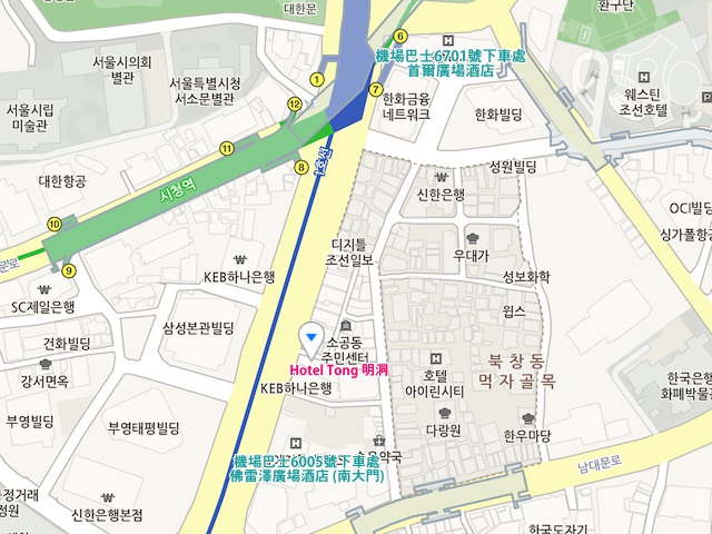 Hotel Tong 明洞店。地圖2
