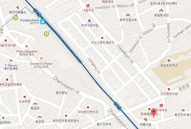 韓美書店地圖