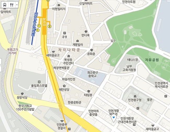仁川藝術攝影棚地圖