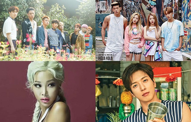 EXO、K.A.R.D、Jessi、鄭容和(來源：各藝人經紀公司)