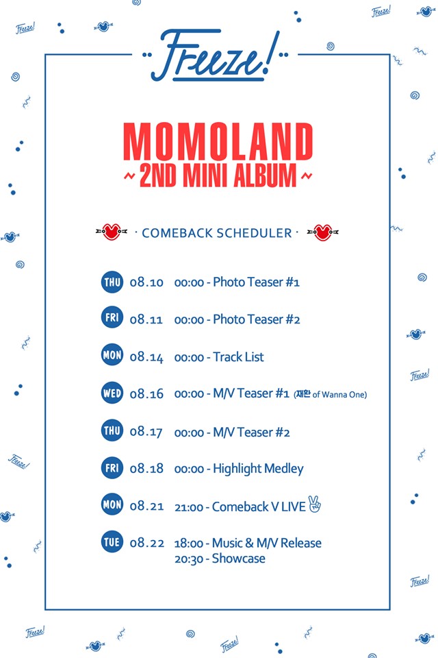 MOMOLAND《Freeze!》行程表 