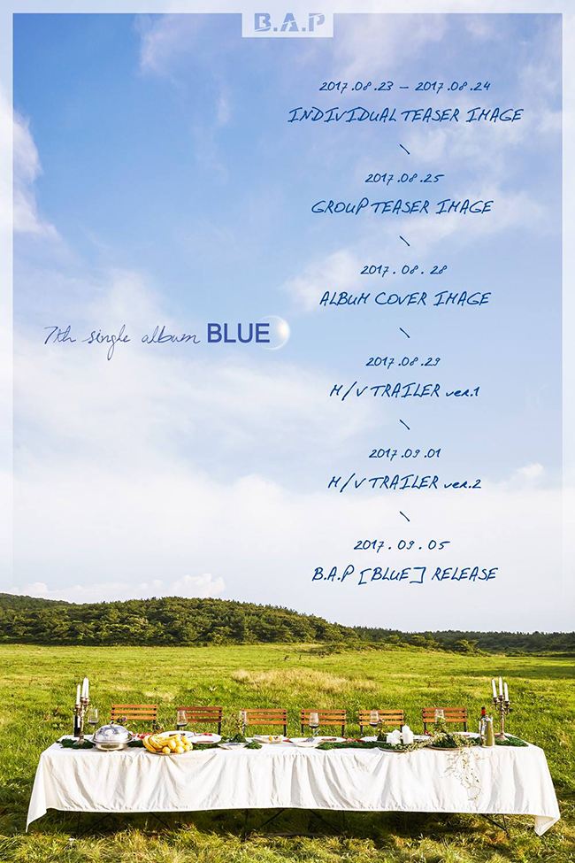 B.A.P《BLUE》行程表(來源：B.A.P@Facebook)