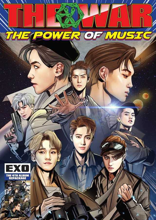 EXO《THE WAR：The Power of Music》漫畫海報