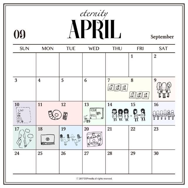 April《eternity》行程表