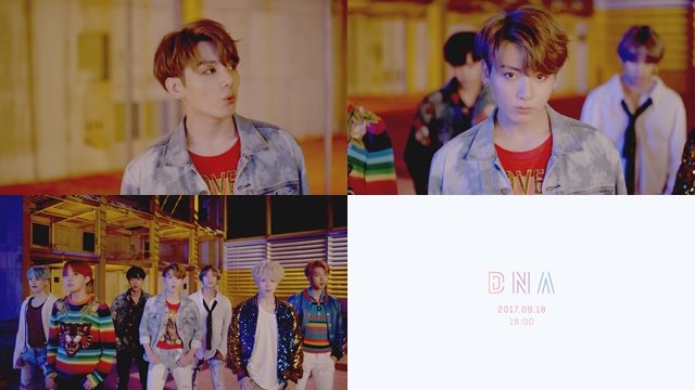 BTS 防彈少年團《DNA》MV 預告影片截圖