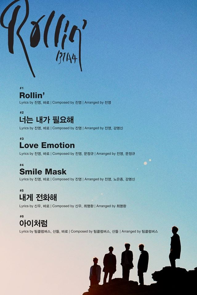 B1A4《Rollin&rdquo;》曲目表
