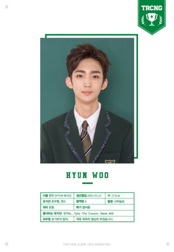 HYUN WOO《NEW GENERATION》個人簡介照