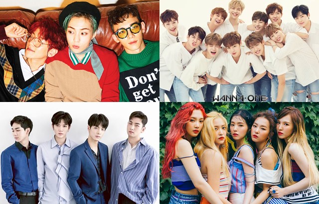 EXO-CBX、Wanna One、NU”EST W、Red Velvet 