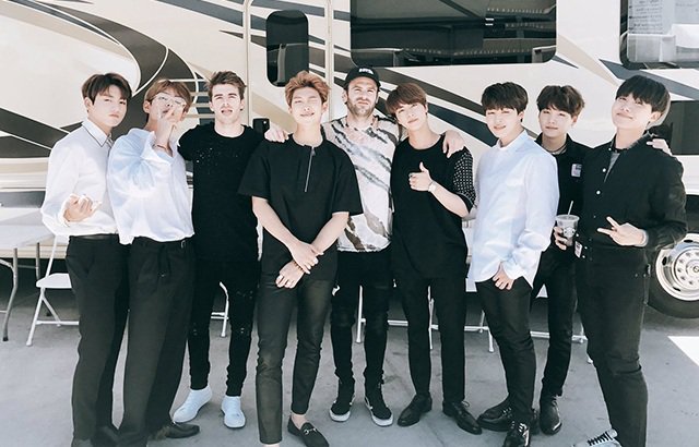 The Chainsmokers、BTS 防彈少年團(來源：BTS 防彈少年團@Twitter)