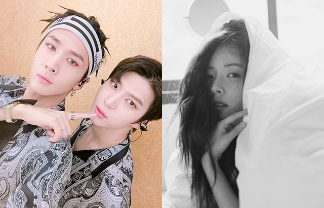 VIXX LR、泫雅(來源：VIXX@Instagram、Cube Ent.@Twitter)