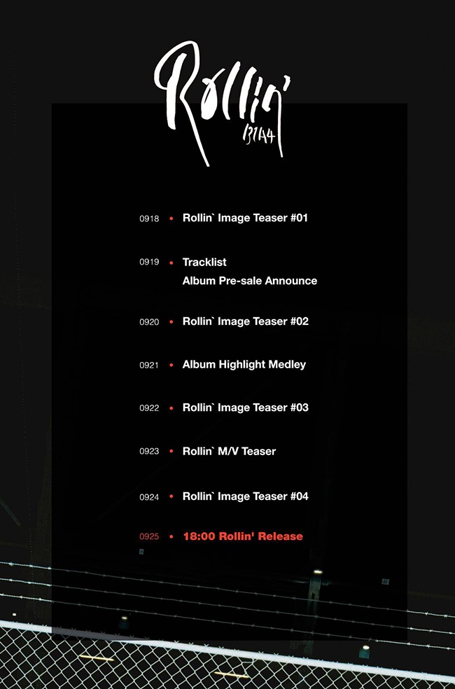 B1A4《Rollin&rdquo;》行程表(來源：B1A4@Facebook)