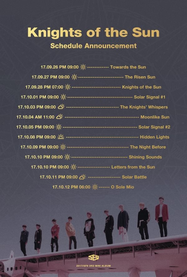 SF9《Knights of the Sun》回歸行程表