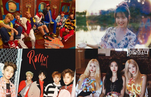 (縮圖)BTS 防彈少年團、IU、B1A4、ODD EYE CIRCLE(來源：各藝人經紀公司)